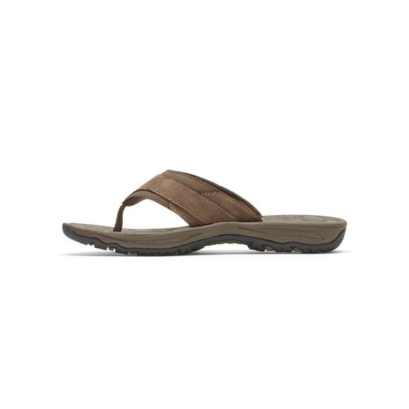NWT ROCKPORT Womens Brown Impact Hayes Toe Slip On Thong Sandals Shoes 11.5 M - Picture 2 of 3